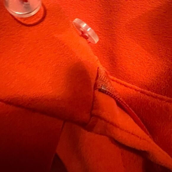 Topshop Ankle Cropped Pants Pleated Pockets Tapered Orange Size 2 - Picture 6 of 13